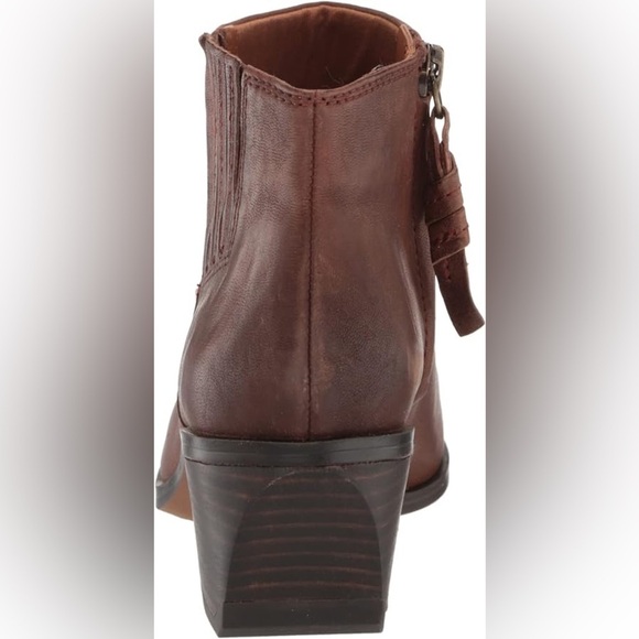 Franco Sarto Women's Spur Brown Leather Pointed Toe Ankle Boot Size 9 New - Picture 8 of 12